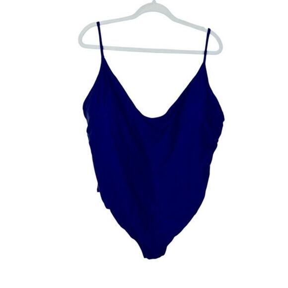 J. Crew Navy Blue Scoop Neck One-Piece Swimsuit Size 24 NWT – Plus Size - Picture 3 of 13